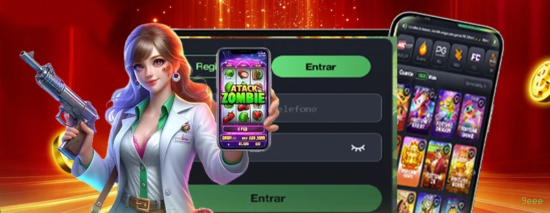 Aplicativo móvel 9eee para iOS e Android